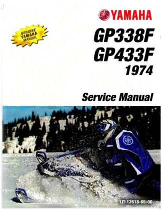 Official 1974 Yamaha GP338F And GP433F Snowmobile Factory Service Manual
