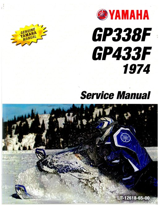 1974 Yamaha GP338F GP433F Snowmobile Service Manual