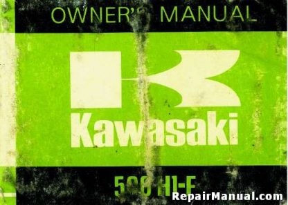 Official 1975 Kawasaki H1-F 500 Motorcycle Factory Owners Manual