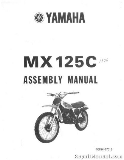 Official 1976 Yamaha MX125C Motorcycle Assembly Manual