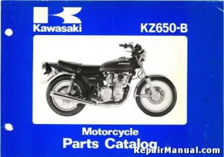 Official 1977-1980 Kawasaki KZ650B Series Motorcycle Parts Manual