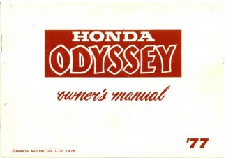 Official 1977 Honda FL250 Odyssey Factory Owners Manual