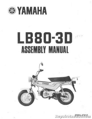 Official 1977 Yamaha LB80-3D Champ Motorcycle Assembly Manual