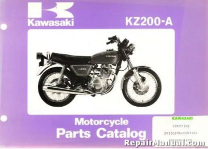 Official 1978 Kawasaki KZ200-A Motorcycle Parts Manual