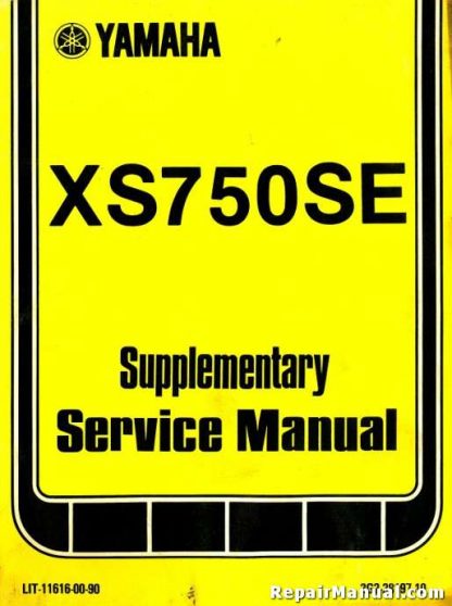 Official 1978 Yamaha XS750SE Factory Service Manual Supplement