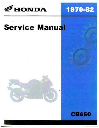 Official 1979-1982 Honda CB650SC C Factory Service Manual