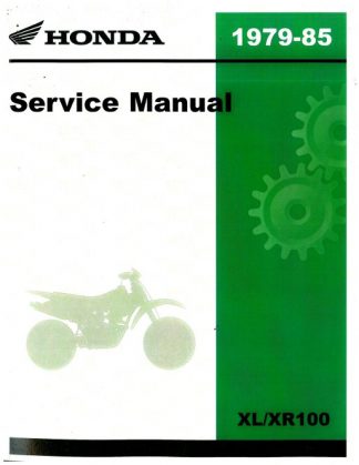 Official 1979-1985 Honda XL100S And XR100 Factory Service Manual