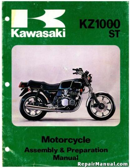 Official 1979 Kawasaki KZ1000-E1 Shaft Motorcycle Assembly Preparation Manual