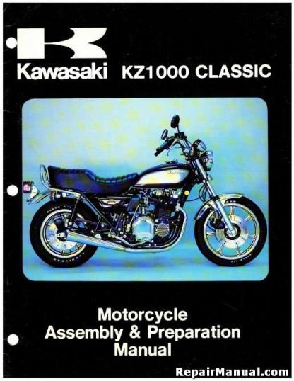 Official 1980 Kawasaki KZ1000 G1 Classic Motorcycle Assembly Preparation Manual