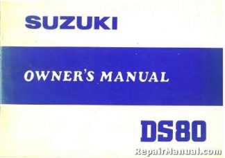 Official 1980 Suzuki DS80T Factory Owners Manual