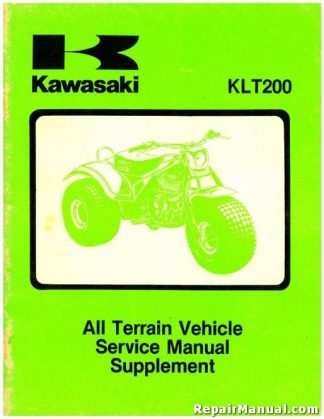 Official 1981-1983 Kawasaki KLT200 ATV Factory Supplement Manual