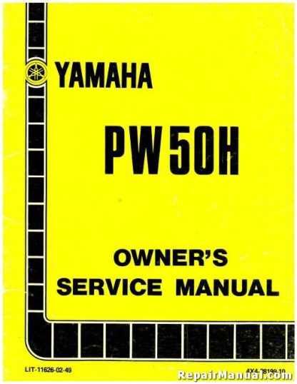 Official 1981 Yamaha PW50H Motorcycle Factory Owners Service Manual