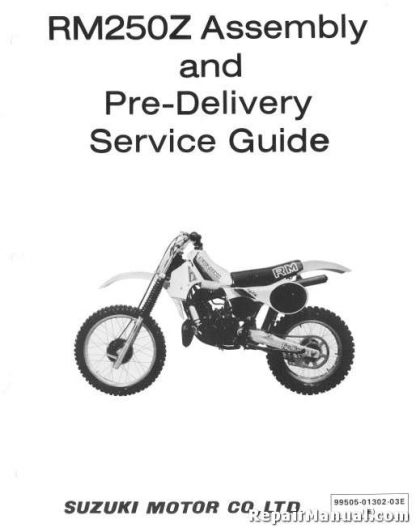 Official 1982 Suzuki RM250Z Assembly Manual
