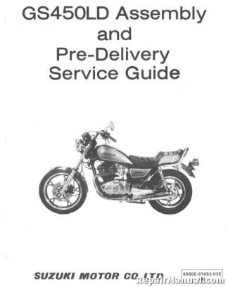 Official 1983 Suzuki GS450LD Motorcycle Assembly Manual
