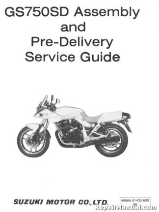 Official 1983 Suzuki GS750SD Katana Motorcycle Assembly Manual