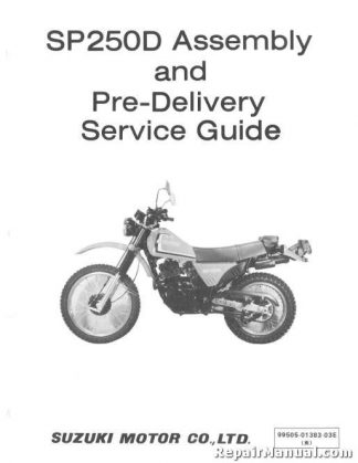 Official 1983 Suzuki SP250D Assembly Manual
