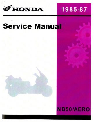 Official 1985-1987 Honda Aero 50 Factory Service Manual