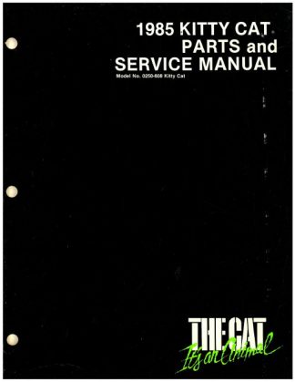 Official 1985 Arctic Cat Kitty Cat Snowmobile Factory Parts and Service Manual