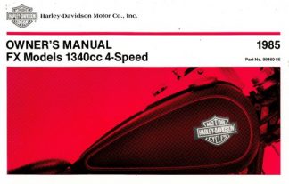Official 1985 Harley Davidson FX Owners Manual