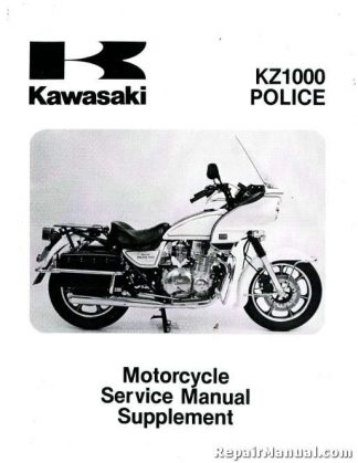 Official 1986-2001 Kawasaki KZ1000P5 Police Service Manual Supplement