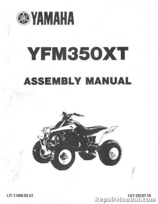 Official 1987 Yamaha YFM350XT Warrior ATV Assembly Manual