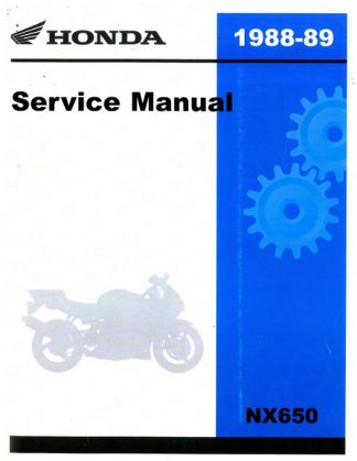 Official 1988-1989 Honda NX650 Factory Service Manual