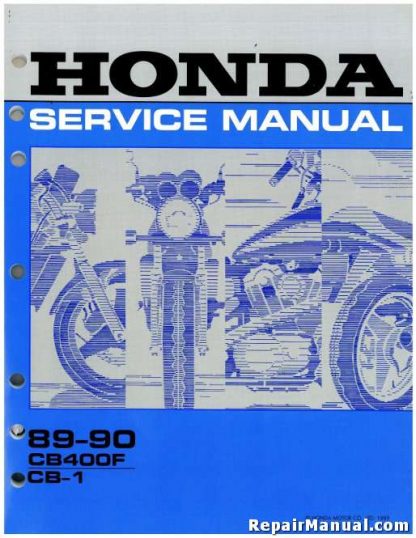 Official 1989-1990 Honda CB400F CB-1 Factory Service Manual