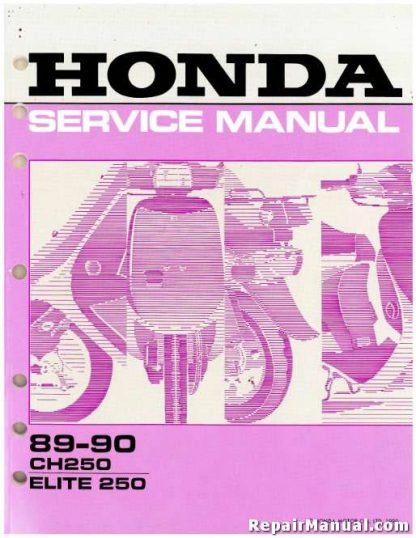 Official 1989-1990 Honda CH250 Elite Factory Service Manual