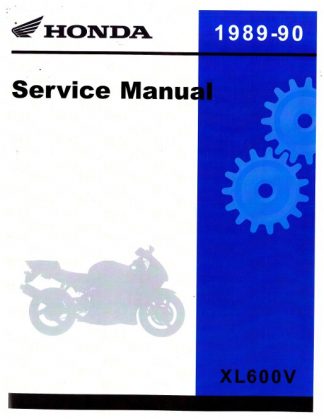 1989-1990 Honda XL600V TRANSALP Factory Service Manual