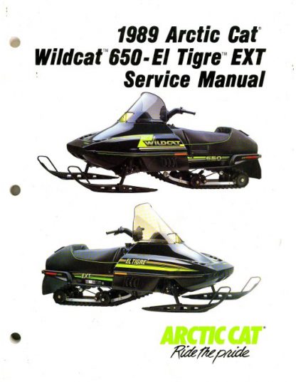 Official 1989 Arctic Cat Wildcat El Tigre EXT Snowmobile Factory Service Manual