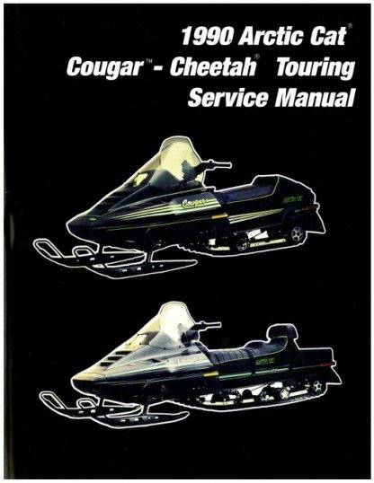 Official 1990 Arctic Cat Cougar Cheetah Touring Snowmobile Factory Service Manual