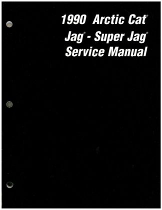 Used 1990 Arctic Cat Jag Super Jag Snowmobile Factory Service Manual