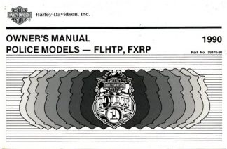 Official 1990 Harley Davidson FXRP FLHTP Owners Manual