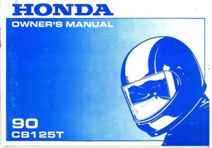 Official 1990 Honda CB125T Motorcycle Factory Owners Manual