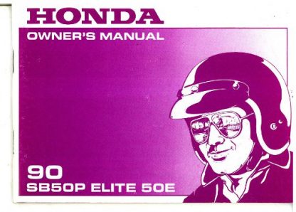 Official 1990 Honda SB50P Elite 50E Factory Owners Manual