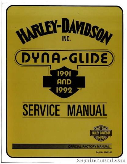 Official 1991-1992 Harley Davidson FXD Dyna Service Manual