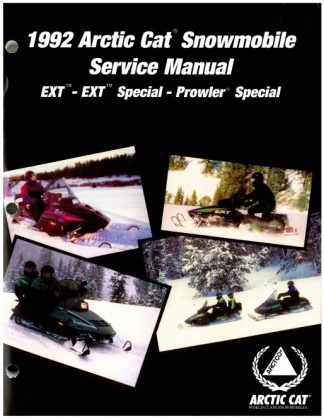 Official 1992 Arctic Cat EXT EXT Special Prowler Special Snowmobile Factory Service Manual