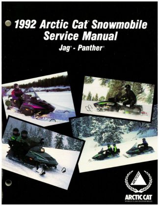 Official 1992 Arctic Cat Jag Panther Snowmobile Factory Service Manual