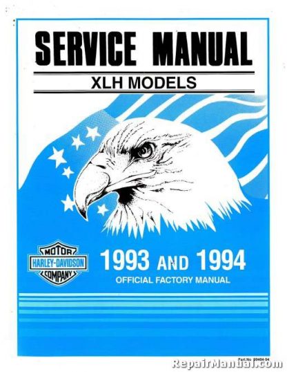 Official 1993-1994 Harley Davidson XL Motorcycle Service Manual