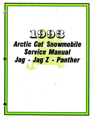 Official 1993 Arctic Cat Jag Panther Jag Z Snowmobile Factory Service Manual