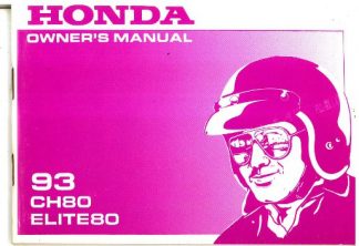 Official 1993 Honda CH80 Elite Factory Owners Manual
