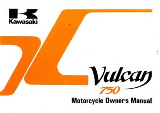 Official 1993 Kawasaki VN750 Vulcan Owners Manual