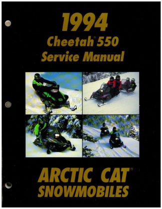 Official 1994 Arctic Cat Cheetah 550 Snowmobile Factory Service Manual