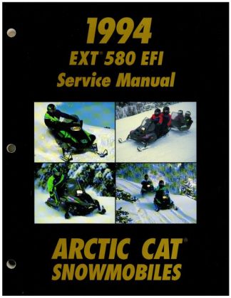 Official 1994 Arctic Cat EXT 580 EFI EXT 580 EFI Mountain Cat Snowmobile Factory Service Manual
