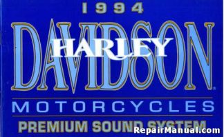 Official 1994 Harley Davidson Premium Sound System Owners Manual