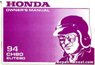 Official 1994 Honda CH80 Elite Factory Owners Manual