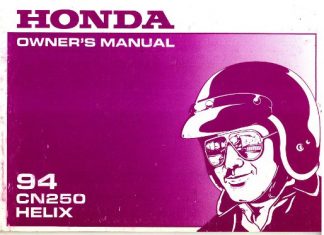 Official 1994 Honda CN250 Helix Motorcycle Factory Owners Manual