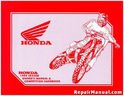 Honda 1994 CR250R Owner Manual 94 
