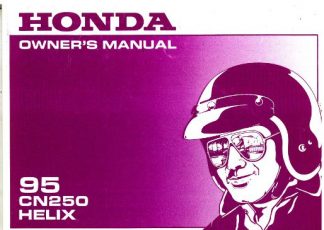 Official 1995 Honda CN250 Helix Motorcycle Factory Owners Manual