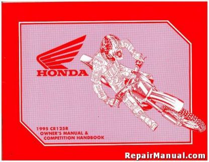 Official 1995 Honda CR125RS Motorcycle Competiton Handbook Owners manual